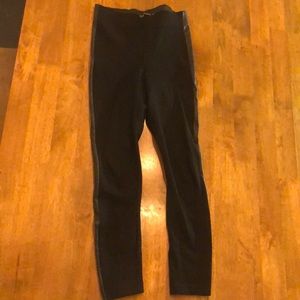 Zara leggings with leather side stripe